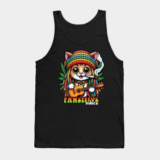 Cute Rasta Cat Tank Top